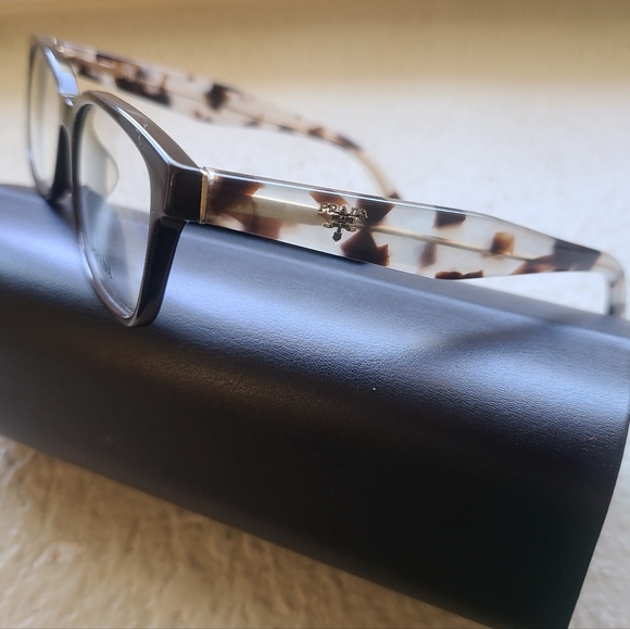 NEW & AUTHENTIC PRADA FRAME MODEL VPR18T-F, SIZE 53-16145, COLOR DHO-101 (BROWN) - Picture 2 of 4